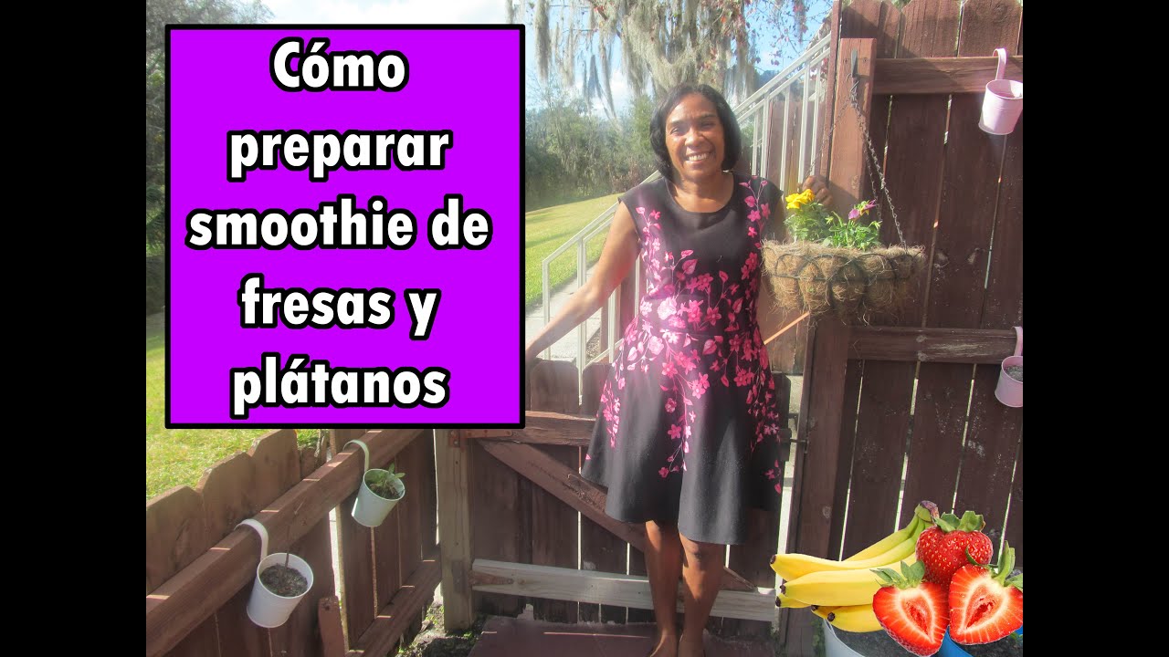 Cómo preparar Smoothie de Fresas y Plátanos por Nely Helena Acosta Carrillo comida saludable recetas