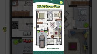 30×40 house plan with car parking, 30 by 40 home plan, 30*40 house design, #floorplan #indianstyle