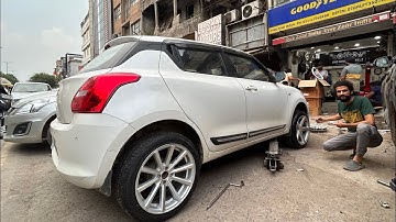 Finally New Alloy install karva lie apni Swift me | 17inch Alloys Installed in Maruti Swift