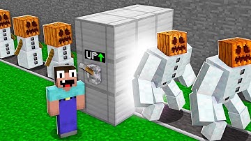 Minecraft NOOB vs PRO: How NOOB UPGRADED THIS SNOWMAN IN SUPER SNOWBALL GOLEM MUTANT? 100% trolling