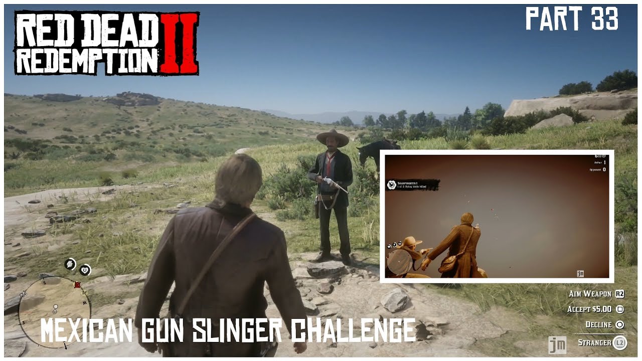 Red Dead Redemption 2 Mexican Gunslinger Challenge Part 33 Youtube