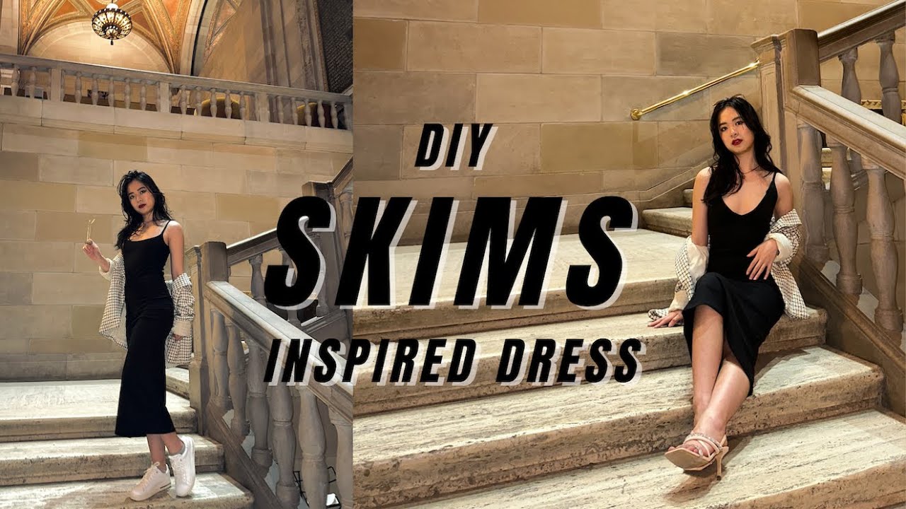 DIY SKIMS inspired Bodycon Dress - free sewing pattern with sewing