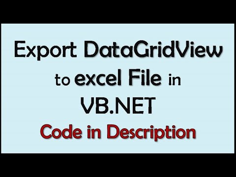 How to export data from datagridview to excel in vb.net