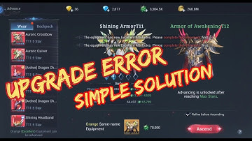 MU Origin 3 Upgrade  Equipment Tier  Error - Simple Solution