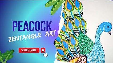 Peacock Art | Easy Zentangle Art For Beginners Tutorial | Zentangle Patterns | Creative Mandala Art