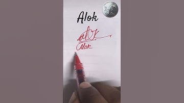 Alok name Signature Style///Best Signature idea #Viralshorts
