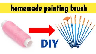 How to make painting brush at home/printing Bush/DIY brush for painting/brush making/paint brush