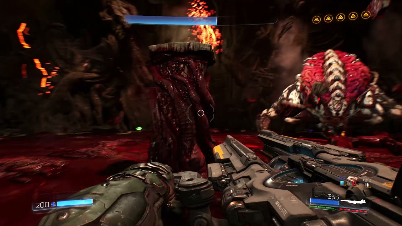 Doom 2016. Hard time with Spider Mastermind (final boss). Attempt 3 (successful).