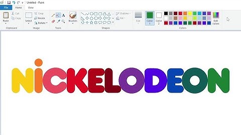 How to draw the colorful Nickelodeon logo using MS Paint | How to draw on your computer