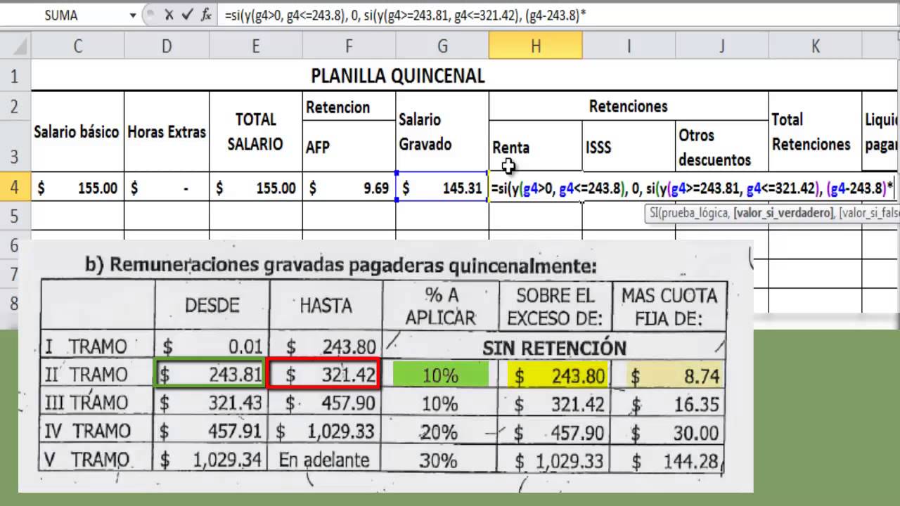 Calculo De Planillas En Excel En Base A Ley Actualizada 2014 Youtube