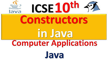 ICSE 10th Computer Application || Constructor in Java