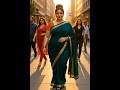 Confident Curvy Queen In Green Saree Plus Size Beauty Walking With Pride Shorts Confident Curvy Queen In Green Saree Plus Size Beauty Walking With Pride Shorts