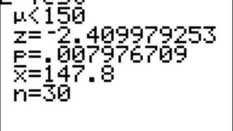 Hypothesis Testing on the TI-83 and TI-84 Calculator