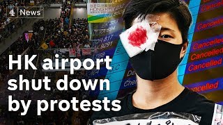 All flights had to be cancelled as crowds of protesters occupied hong
kong's main air terminal, bringing it a standstill. (subscribe:
https://bit.ly/c4_ne...