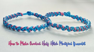 How to Make Crooked Half Hitch Modified Bracelet | Macrame Bracelet Tutorials