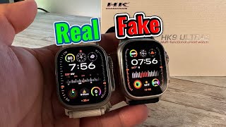 Apple Watch Ultra 2 Fake/Clone Vs. Real  HK9 Ultra 2