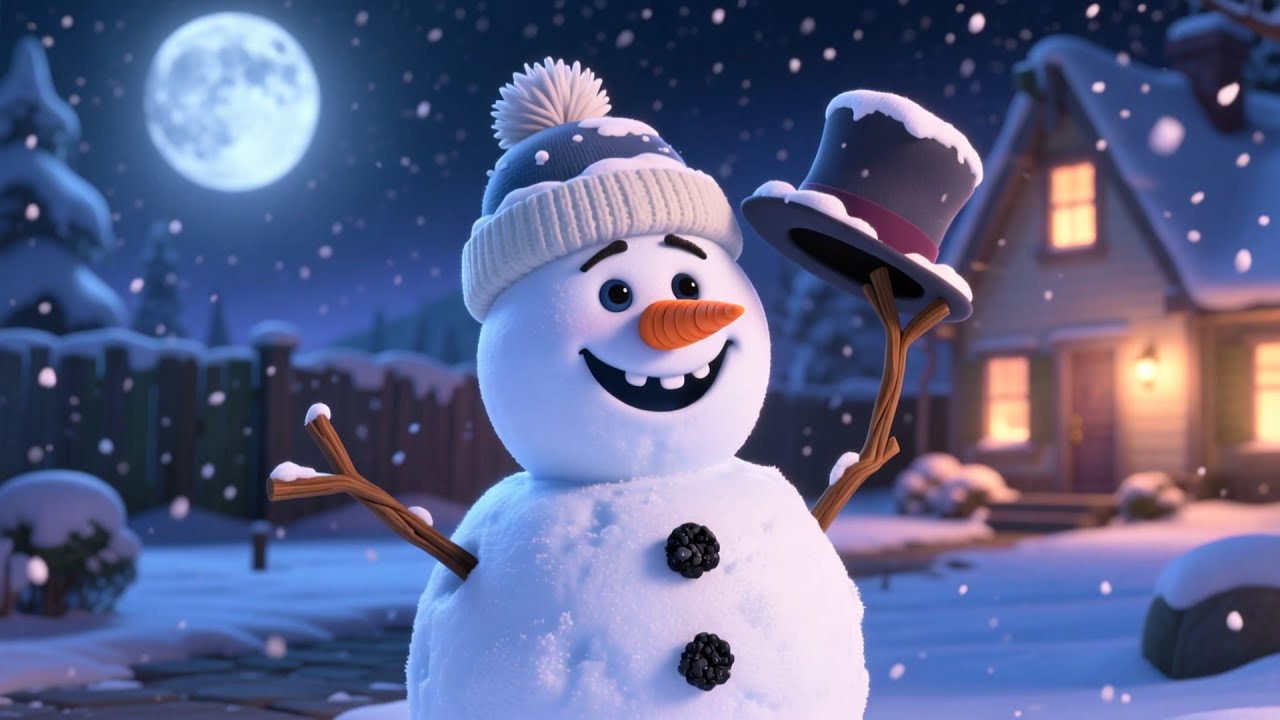 Winter Snowman With Baby | Nursery Rhyme Song for Kids - YouTube