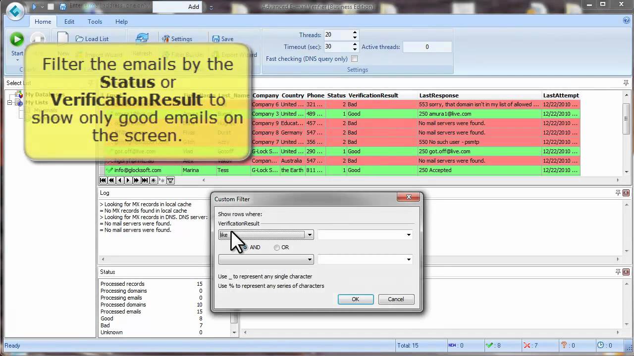 How to use Advanced Email Verifier
