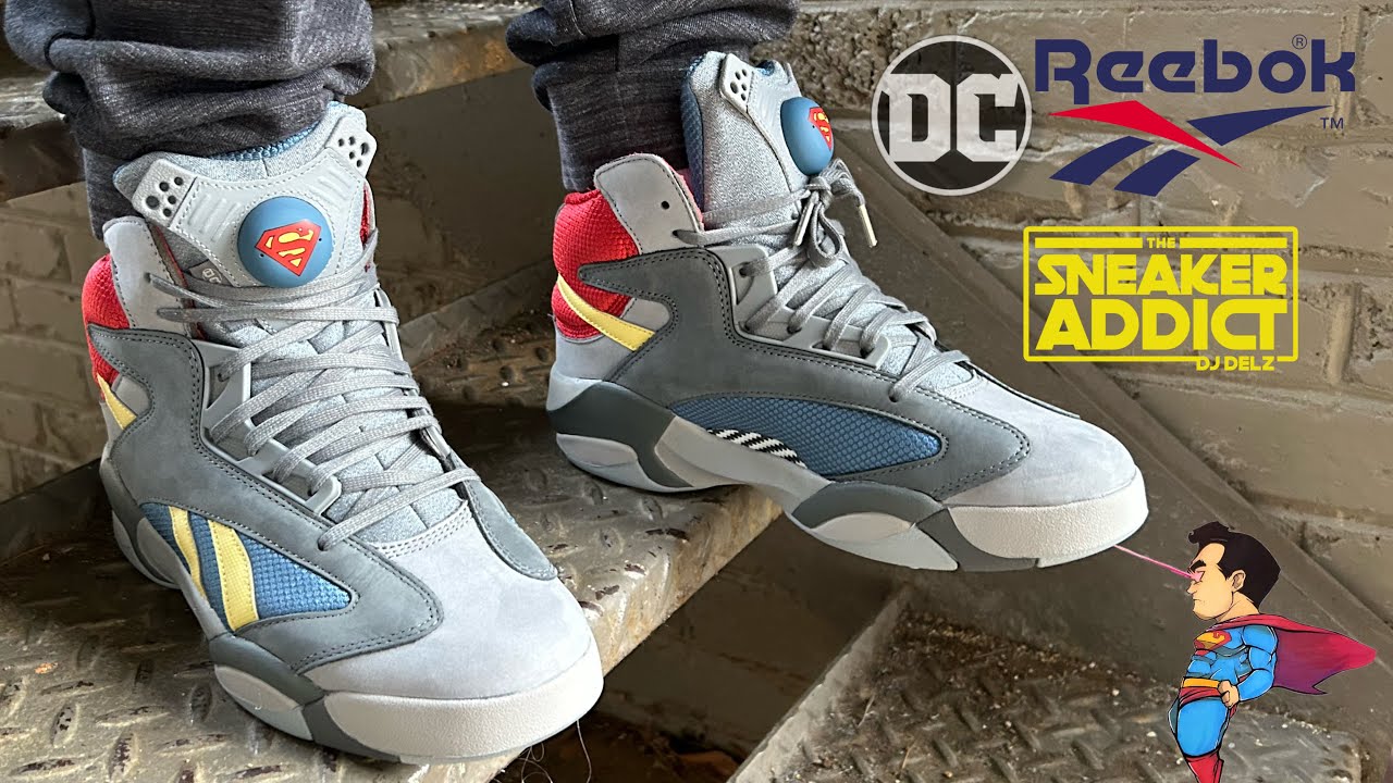 Man of Steel Reebok Shaq Attaq Superman DC COMICS. Sneaker on feet Review YouTube