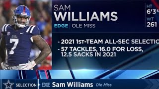 Cowboys Pick Sam Williams With The 56th Pick | 2022 NFL Draft
