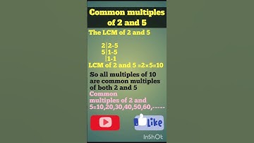 😱 Common Multiples of 2 and 5