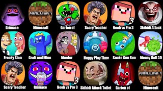 Grimace Monster Scary Survival,Minecraft,Garten of Rainbow Monsters,Scary Teacher Stone Age