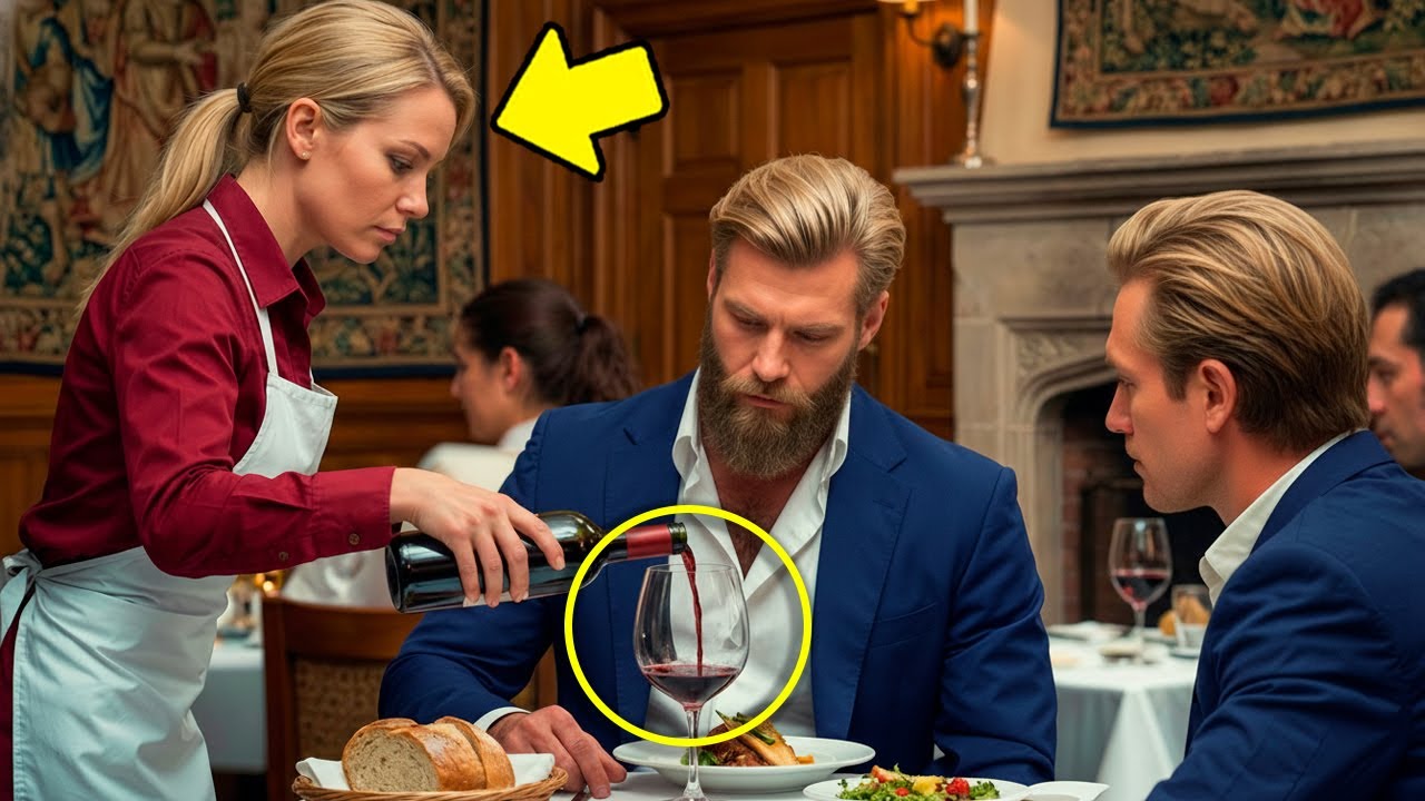 Die Kellnerin tauscht still das Glas… Und der Milliardär erkennt, dass sie sein Leben rettete