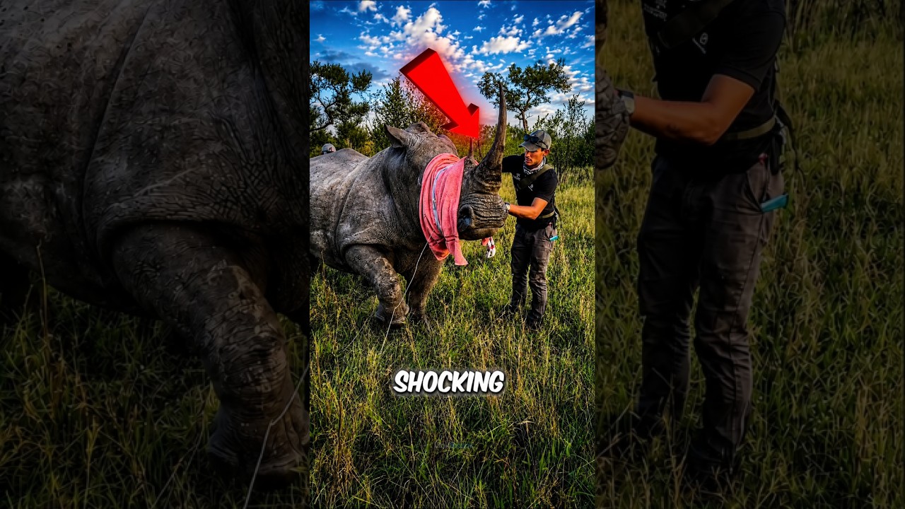 A Rhino's Horn Became Its Death Sentence 😳 #Rhino #Wildlife #Shorts