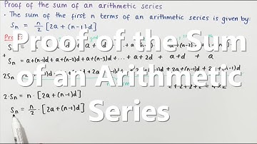Proof of the Sum of an Arithmetic Series