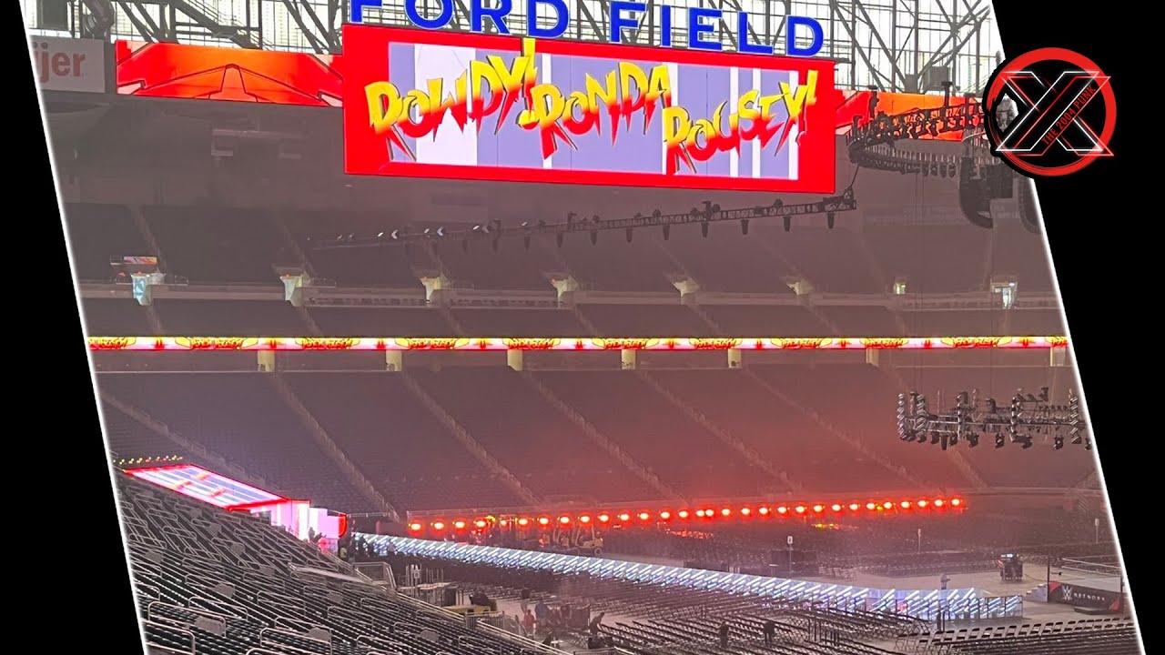 First Look at WWE SummerSlam 2023 Stage Construction at Ford Field ...