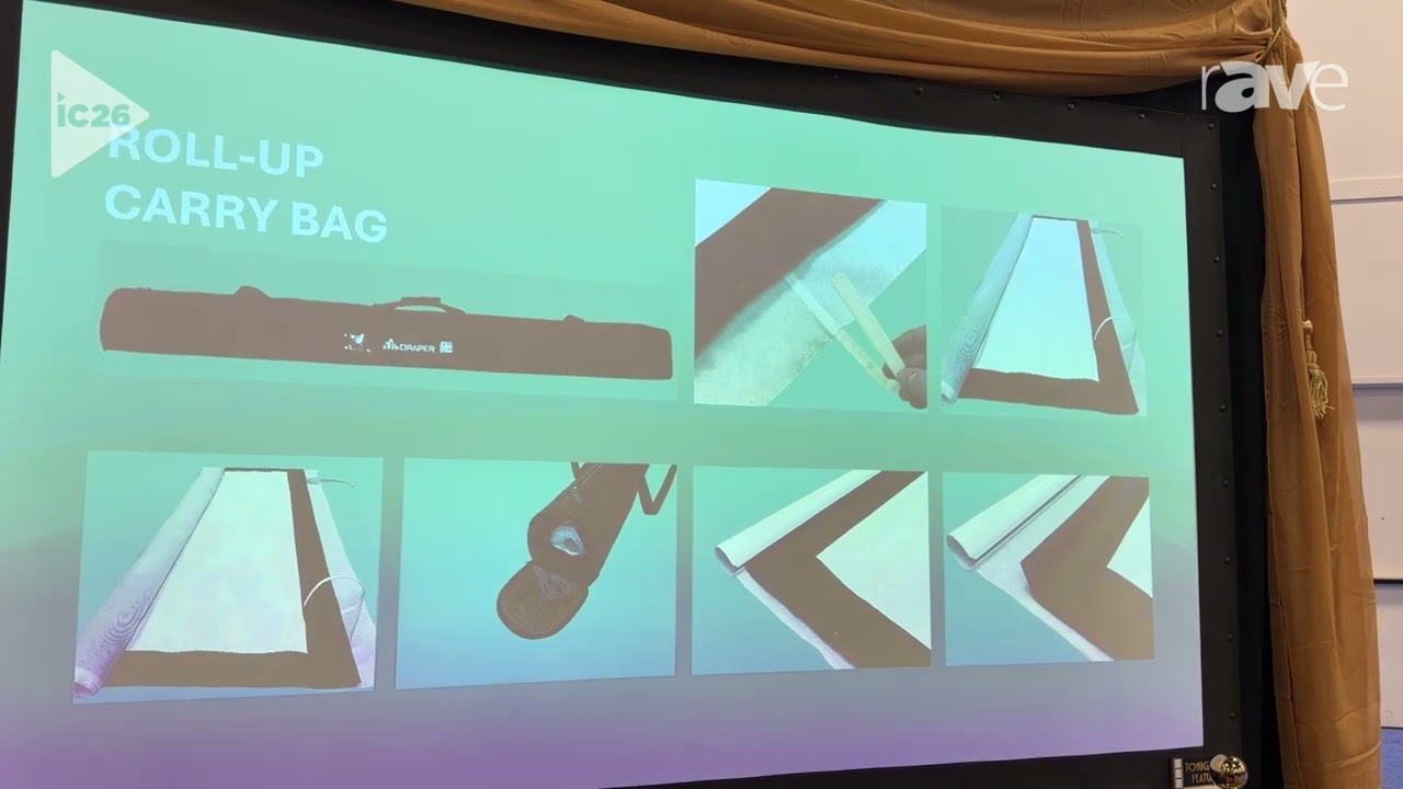 InfoComm 2026: Draper Shows Off UFS Lite Lightweight Portable Folding Projector Screen