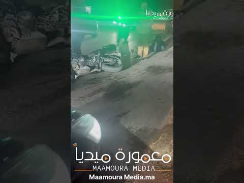 حادث سير بشارع الإمام علي بين سيارة ودراجة نارية ونقل المصاب ين إلى المستعجلات لتلقي العلاجات