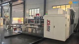 Full computer controlled high speed four color flexo ink printing slotting machine