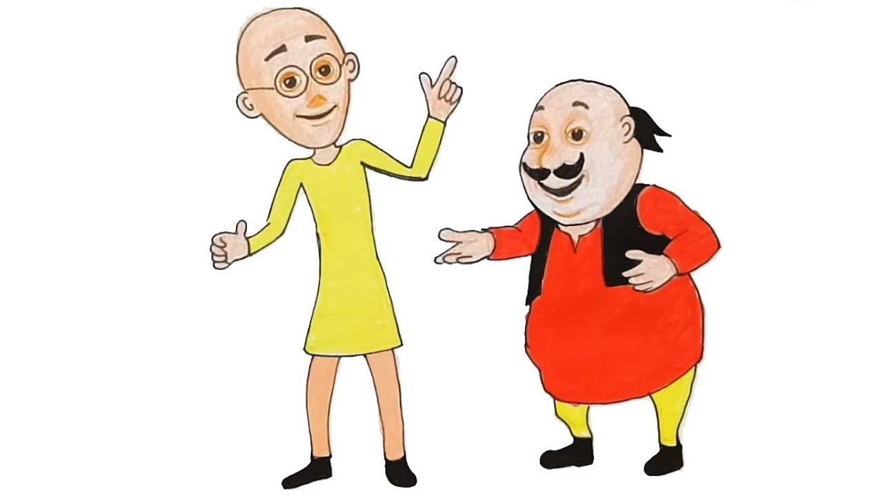 How to draw motu patlu step by step - YouTube