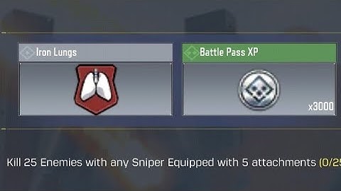 Kill 25 enemies with any sniper equipped with 5 attachments