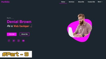 Personal Portfolio website using pure HTML, CSS and JavaScript(part-9) | Responsive portfolio Design