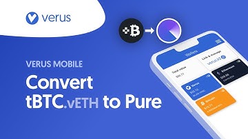 How to convert tBTC.vETH to Pure in Verus Mobile