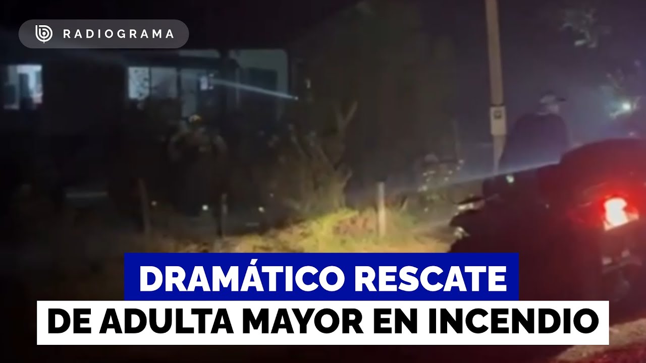 El dramático rescate de adulta mayor que se negaba a evacuar durante incendios en Concepción