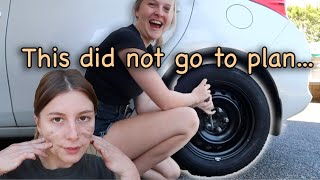 learning how to change a tire...