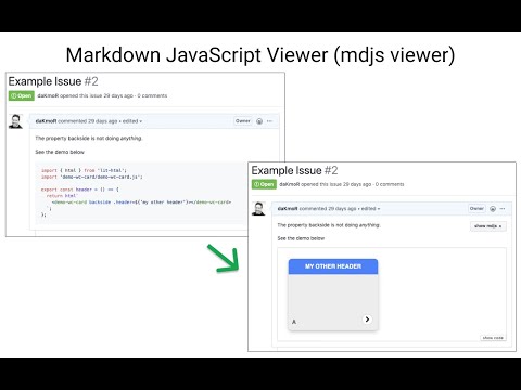 Markdown JavaScript Viewer (mdjs-viewer) Intro