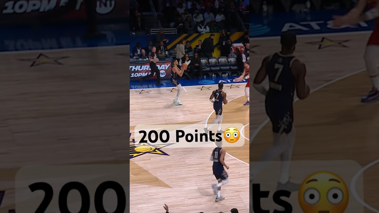 Тайриз Халибертон забивает трёхочковый, выводя команду Востока на отметку в 200 очков в Матче все...