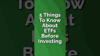 5 Things To Know About ETFs Before Investing #finance #stocks #etf #investing