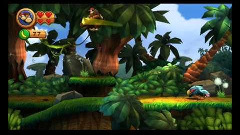 Donkey Kong Country Returns: No Commentary Playthrough Part 1 (1-1, 1-2)