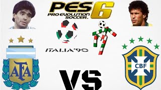 PES 6 PC B-ZERO MUNDIAL ITALIA 1990 ARGENTINA VS BRASIL