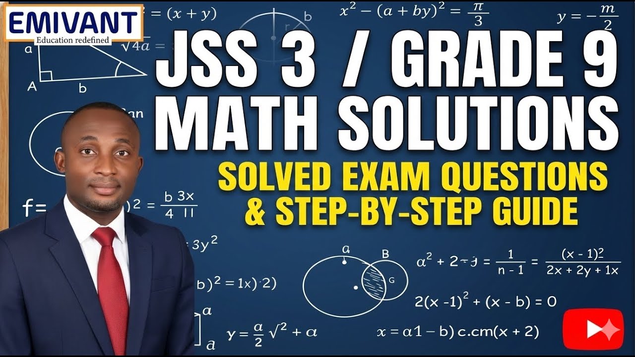 MATH TUTORIAL For JSS 3 / GRADE 9 - YouTube