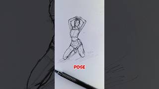 From Static to Stunning: How to Draw Dynamic Poses #art #foryou #shorts #drawing #satisfying #draw