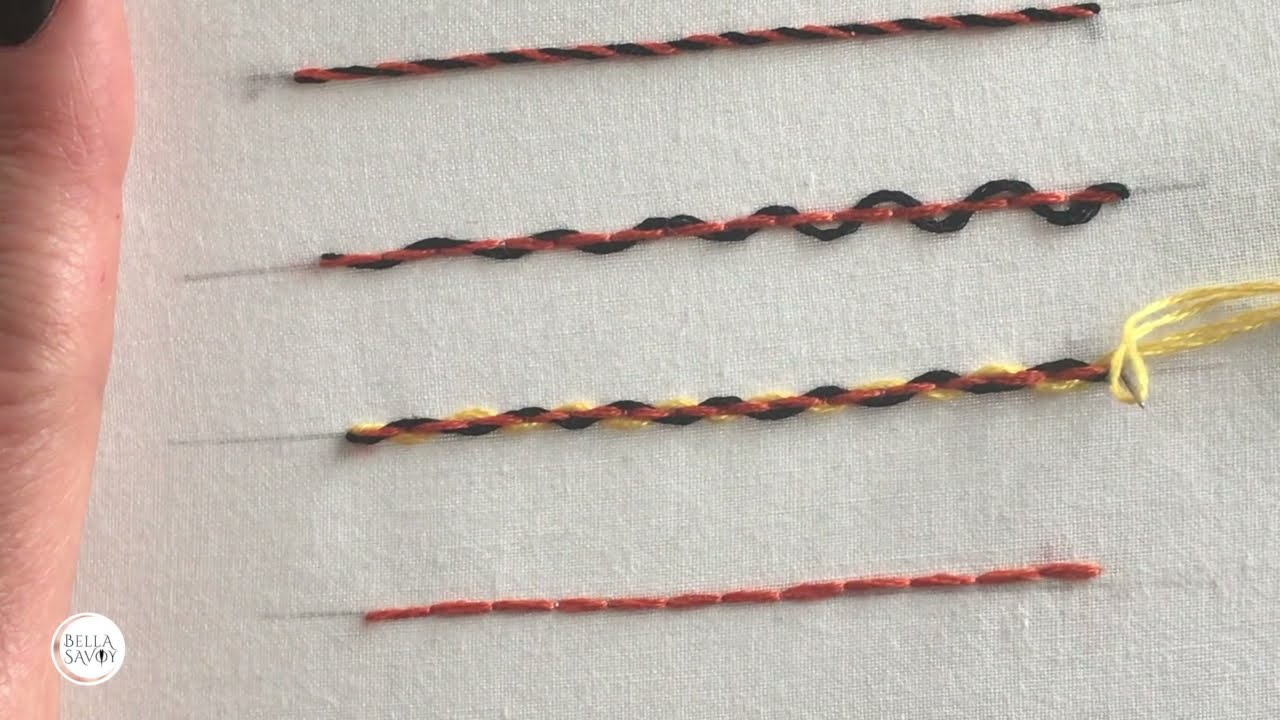 4 Easy Back Stitch Variation | Embroidery Tutorial