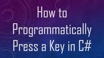 How to Programmatically Press a Key in C#