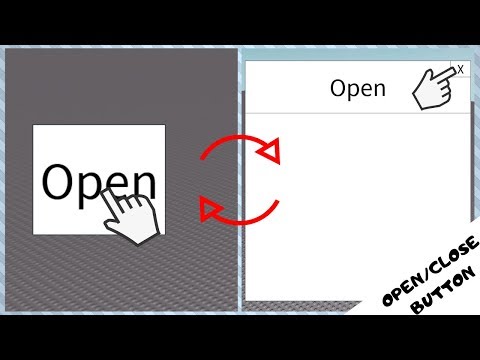 How To Make An Open And Close Button Gui In Roblox Youtube - how to make a button that opens a frame roblox youtube