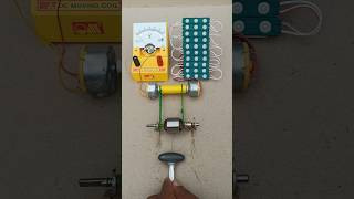DIY Project: Magnet 🧲 Spins 775 Armature → 2 Generators ⚡ → 30 LEDs 💡 | DC Moving Coil Voltmeter Tes